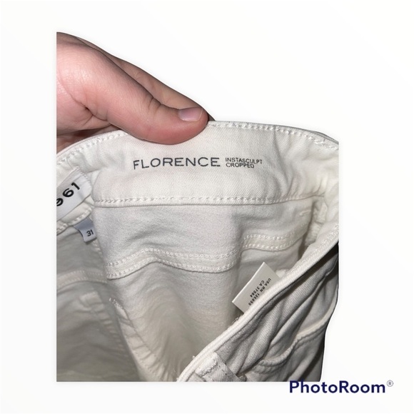 DL 1961 x REVOLVE Florence Instasculpt Cropped Jean in Milk White Size 31 - Picture 8 of 9